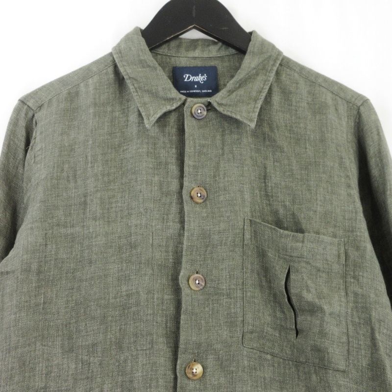 Drake's ドレイクス シャツジャケット リネンオーバーシャツ Linen