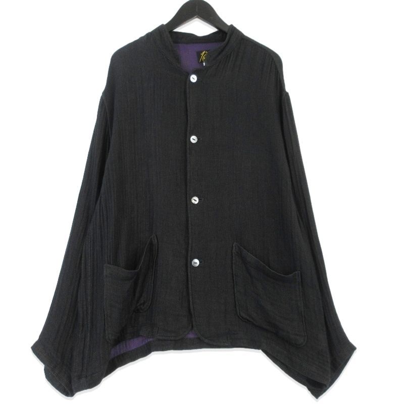 Needles ニードルズ スタンドカラー ジャケット SX248 26SS Stand Collor Jacket レーヨン 日本製 パープル L 99001201