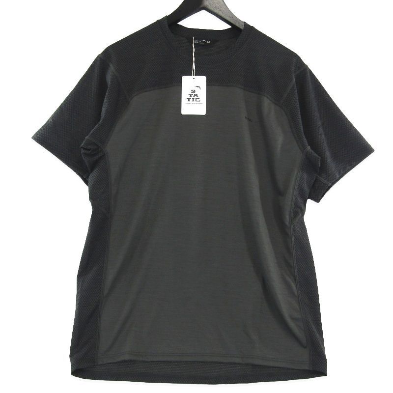 未使用 STATIC スタティック Chord Wool S/S Shirts 105202 コードウール スリーブレスシャツ アスレチックフィット Carbon M 61005847