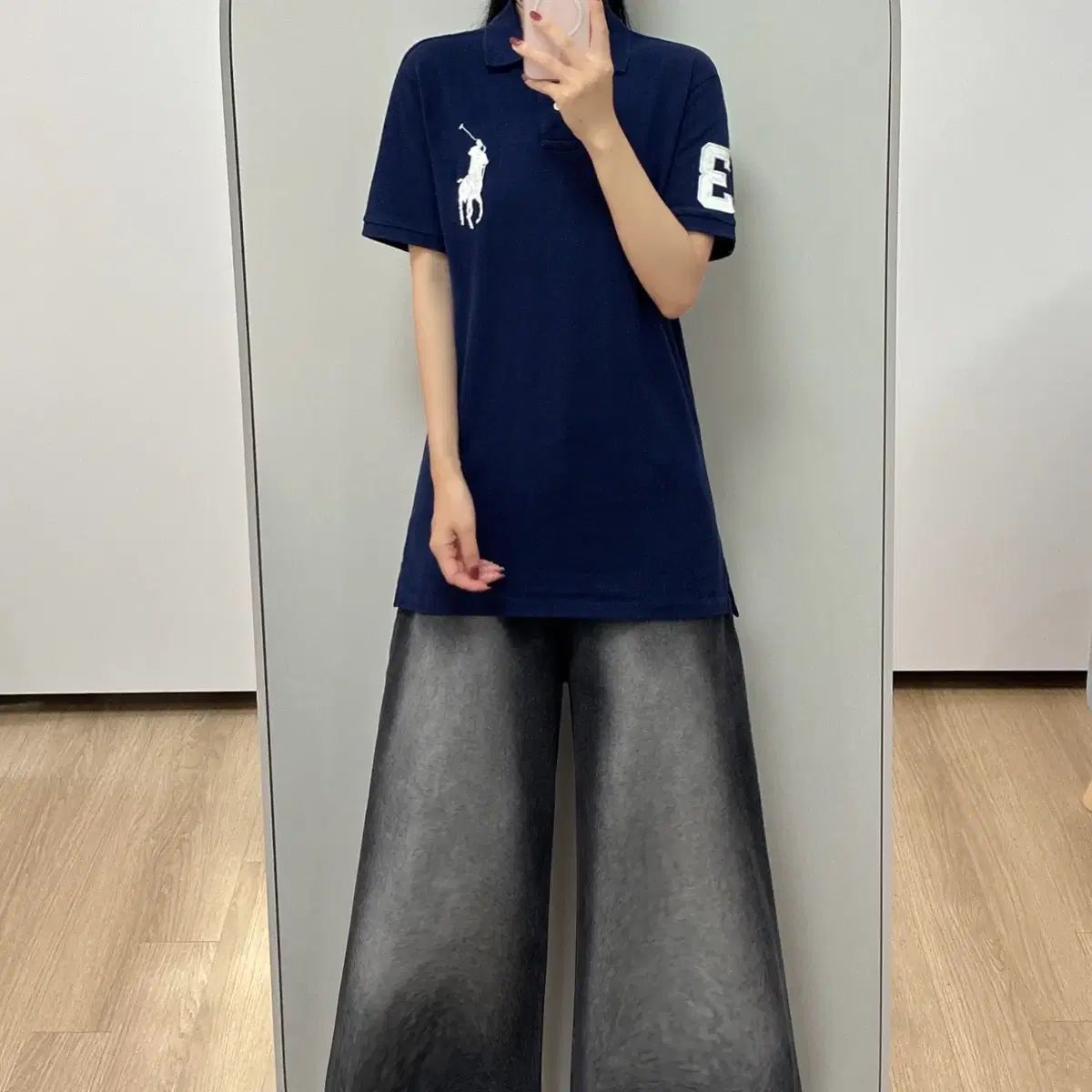 ポロラルフローレン ビックポニー ネイビー カラ― 半袖 Tシャツ