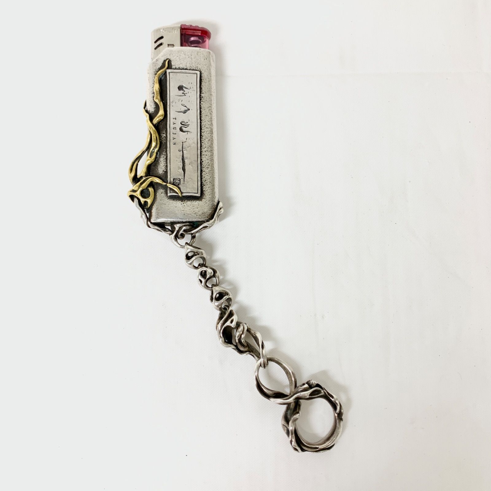 【中古美品】TAUJAN タウジャン シルバーカスタム ライターケース e-Liteライター対応 ※ブック掲載モデル 廃盤品　　　M80626-5