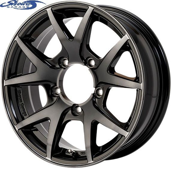 【M's】 JB23W ジムニー Showa GARAGE INSPIRE X 16インチ アルミホイール 1本 (ブラックポリッシュ) 16×5.5J +20 5H-139.7 ショウワガレージ インスパイア W00221 (※個人宅配送不可・要在庫確認)