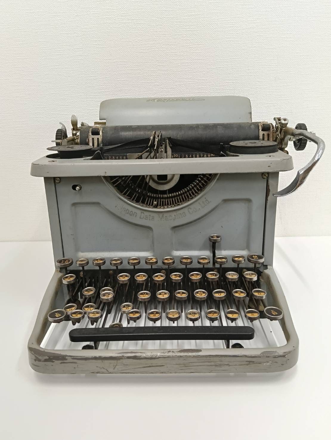 【中古品】 日本データマシン株式会社 Aspeed 電信用和文タイプライター アンティーク 昭和レトロ 現状品