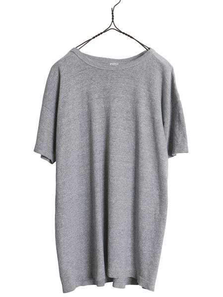 80s USA製 ★ チャンピオン 目無し 88 12 Tシャツ メンズ XL 古着 ヴィンテージ トリコタグ シングルステッチ 大きいサイズ 無地 霜降り 灰