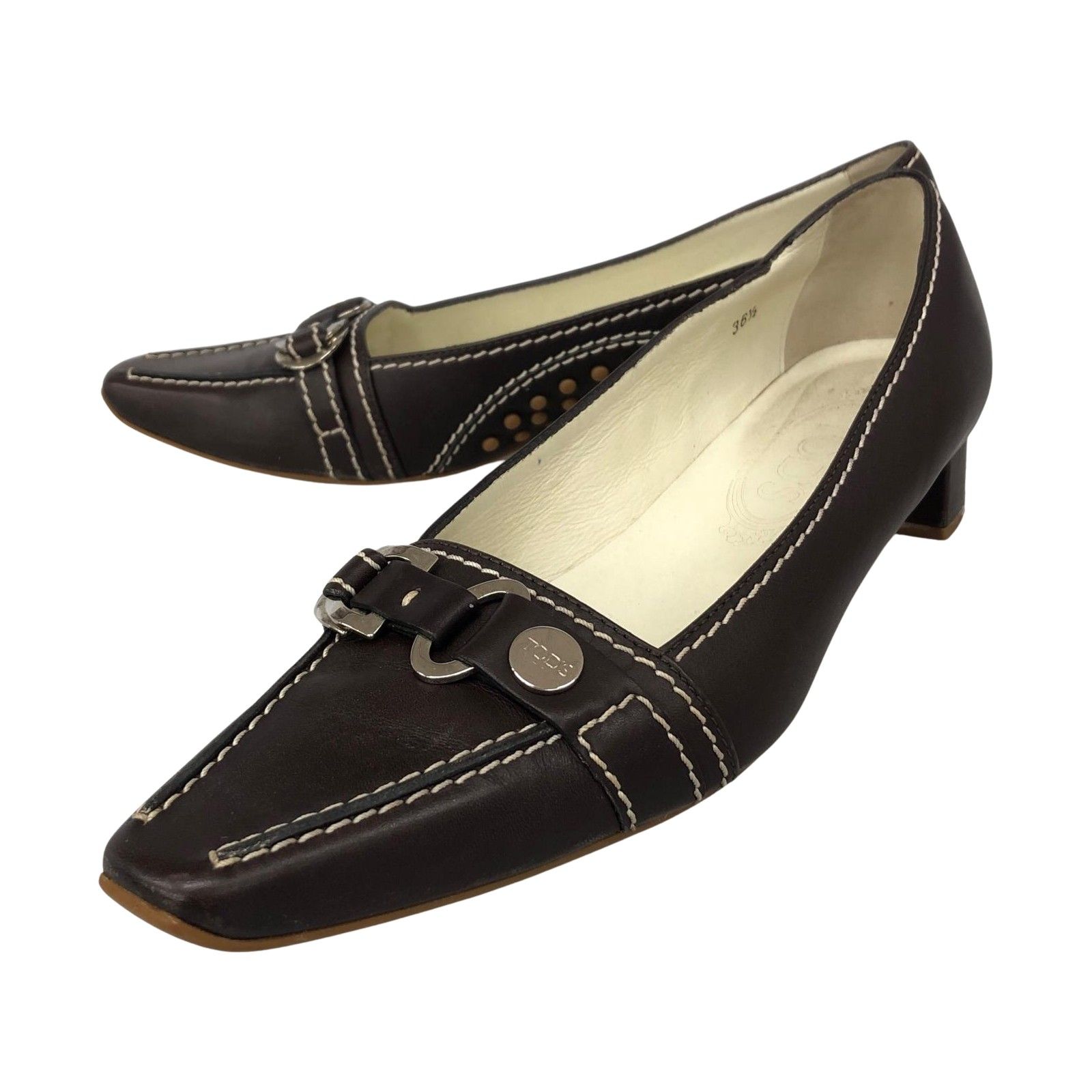 TOD'S トッズ レザーパンプス size36 1/2/ブラウン - メルカリ