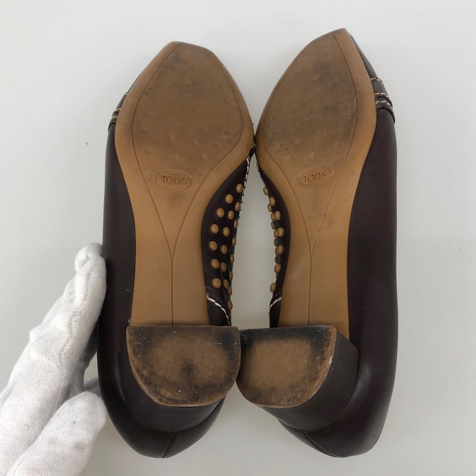 TOD'S トッズ レザーパンプス size36 1/2/ブラウン - メルカリ