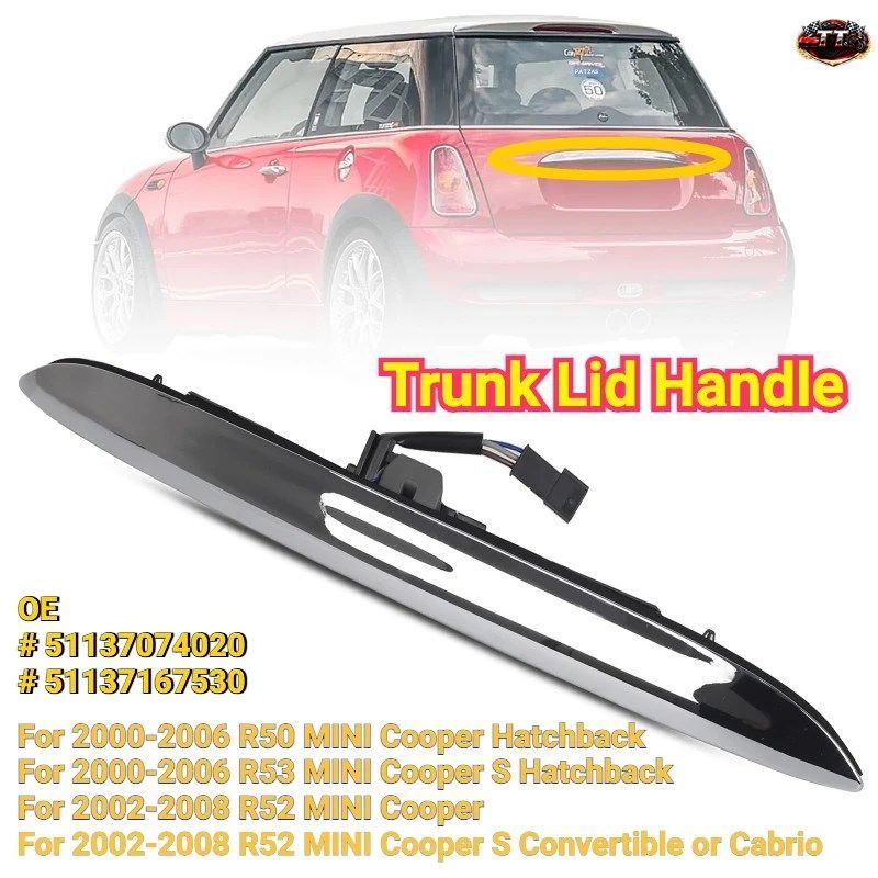 BMW MINI R50 R52 R53 2000-2006 用トランク蓋ハンドル。OE 51137074020 51137167530 簡単取り付けテールゲートスイッチ
