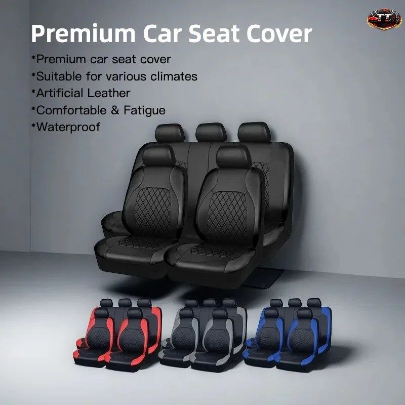 5人乗りカーシートカバーセット - キルティング加工で快適なサポートを実現（セダン/SUV/トラック対応）