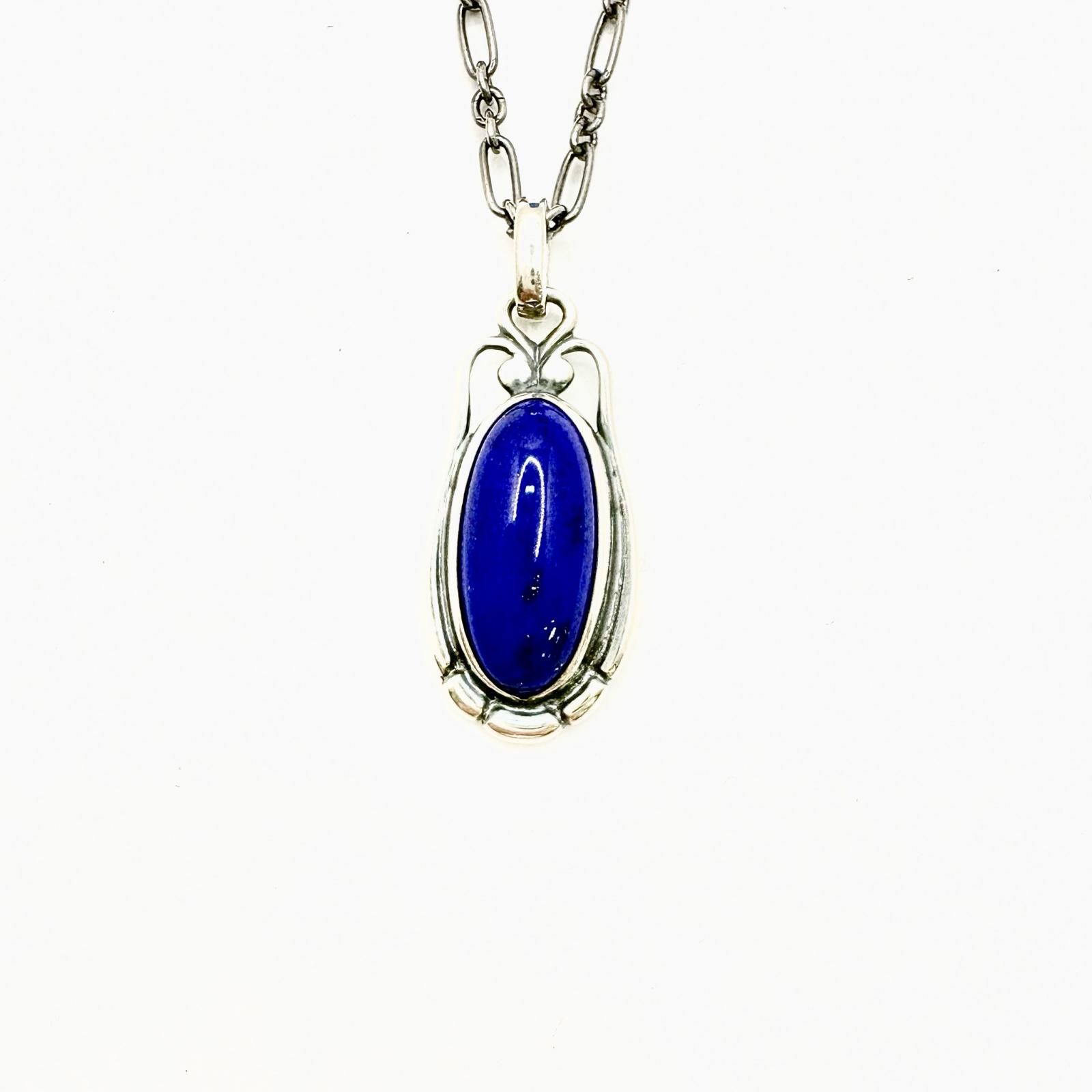 Georg Jensen ジョージジェンセン ジュエリー ヘリテージコレクション2009NC/SV/LP/10.0g 貴金属･宝石 ネックレス シルバー SV/ラピスラズリ シルバー ユニセックス【中古】471
