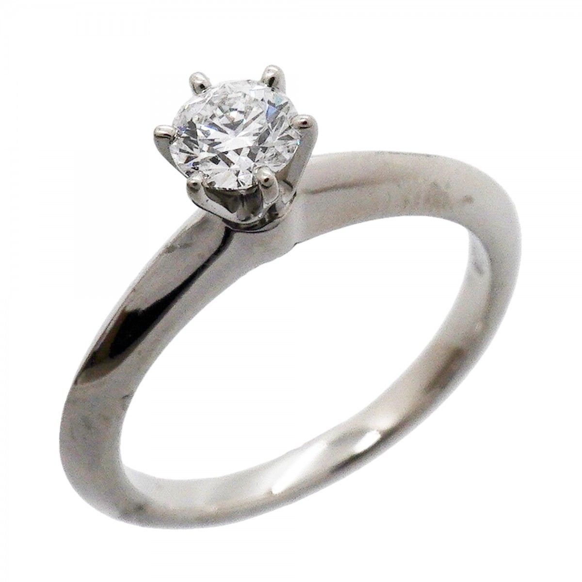【6jfb0458】ティファニー リング ソリティア 1PD Pt950 プラチナ ダイヤモンド 0.26ct 5.5号【中古】レディース