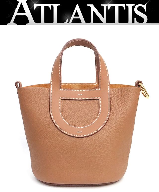 【広尾店】極美品 エルメス HERMES インザループ18 ハンドバッグ トリヨンクレマンス ゴールド K刻印(2025年製) G金具 【19401】