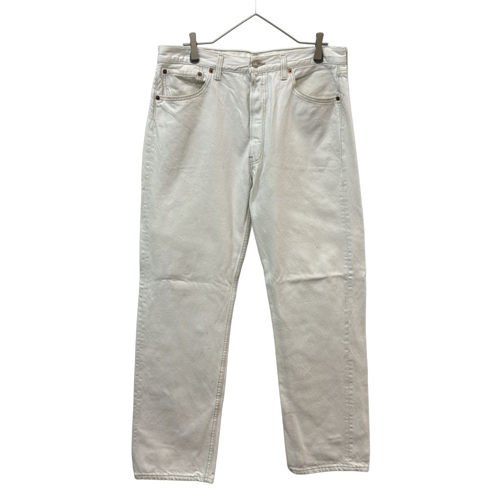 90年代 USA製 Levi's リーバイス 501 デニムパンツ ホワイト(メンズ W34 L32)中古 古着 Y4357