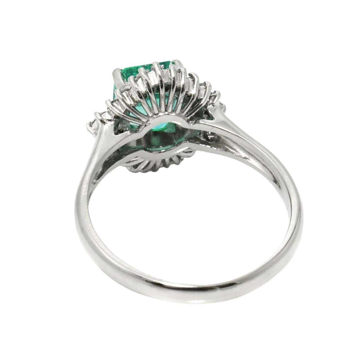 リング 19号 エメラルド 1.73ct ダイヤ 0.45ct Pt プラチナ 指輪