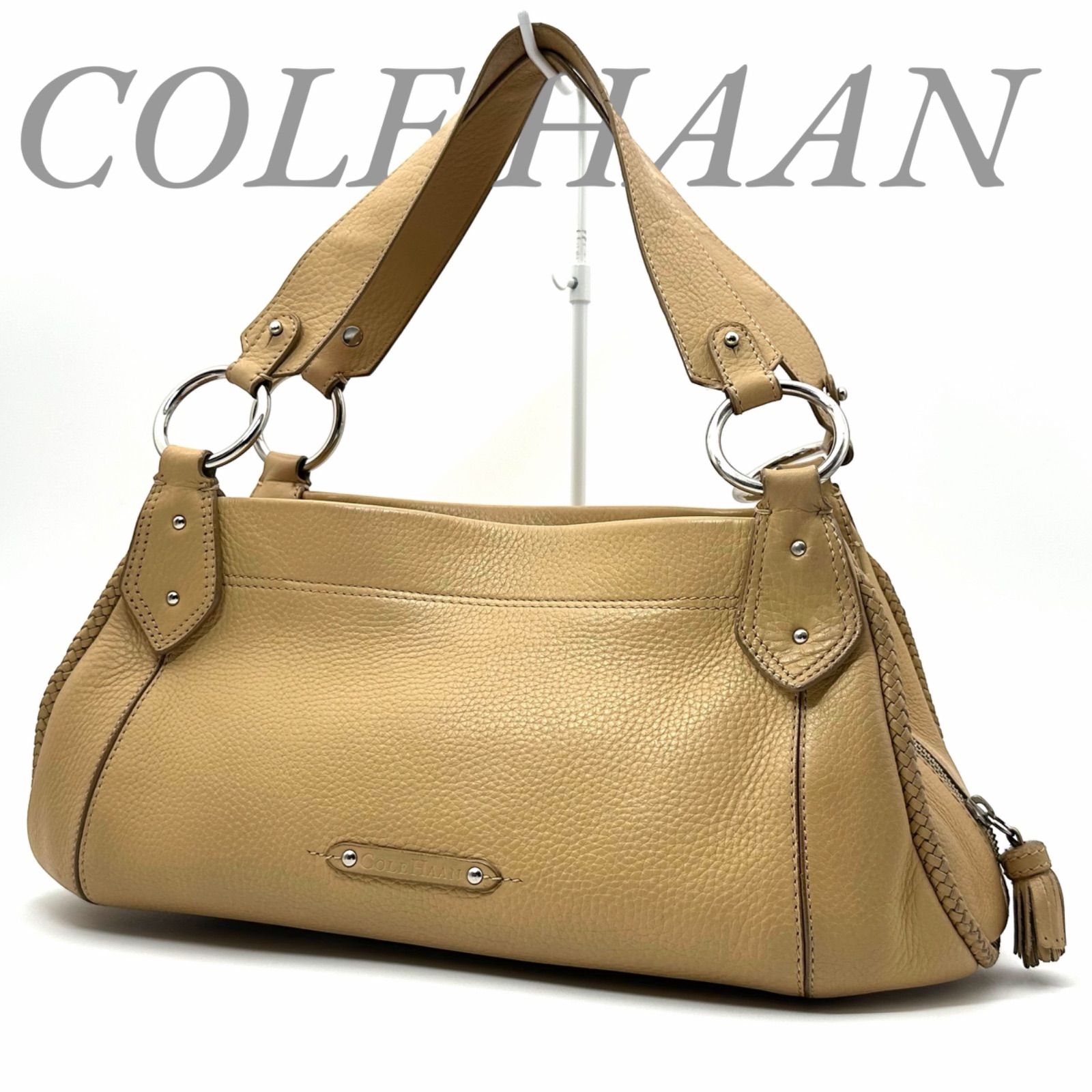 B5733】 COLE HAAN コールハーン ショルダーバッグ レザー シボ革
