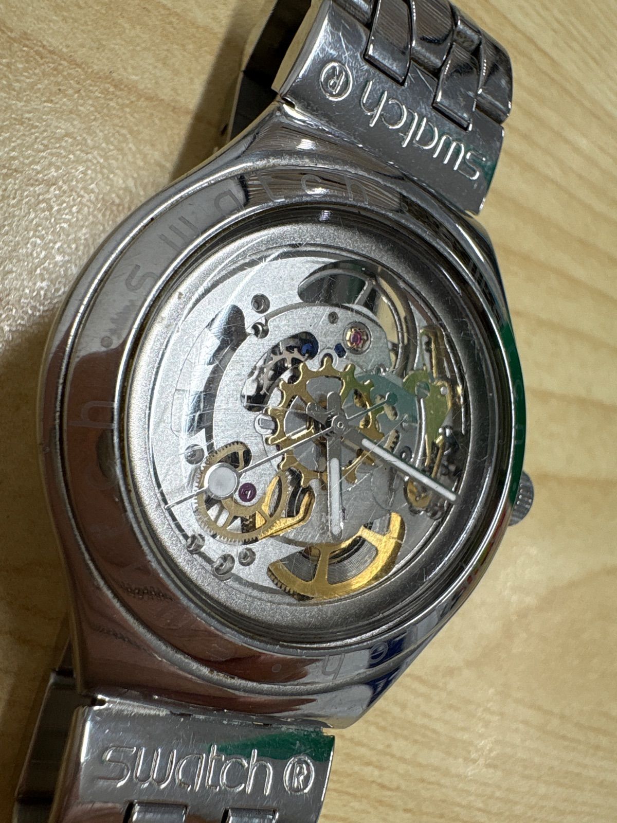 SWATCH IRONY アイロニー スケルトン オートマチック 腕時計 V8 - メルカリ