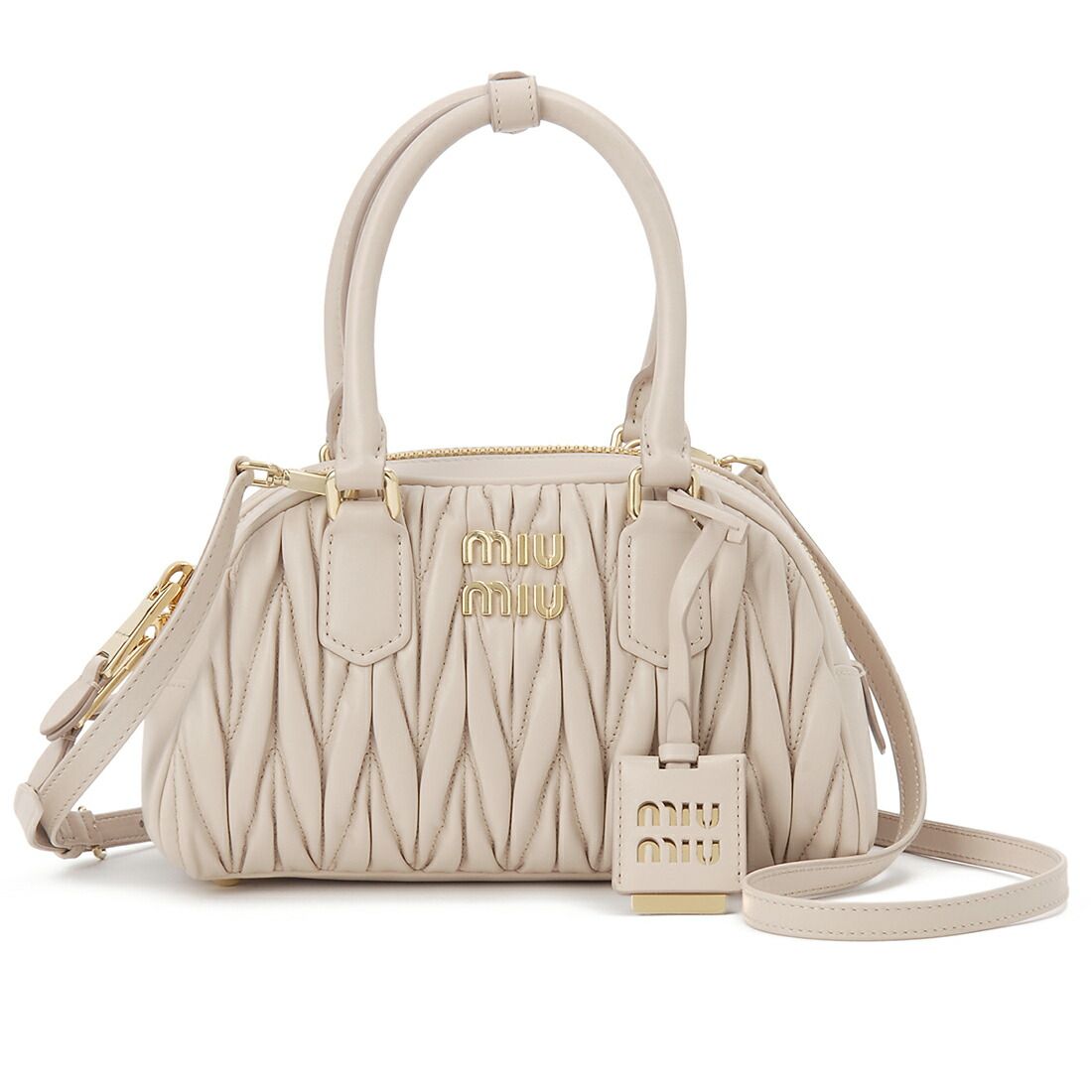 ミュウミュウ MIU MIU ハンドバッグ レディース ピンクベージュ 5BB191AN88F0236OLO MATELASSE マテラッセ