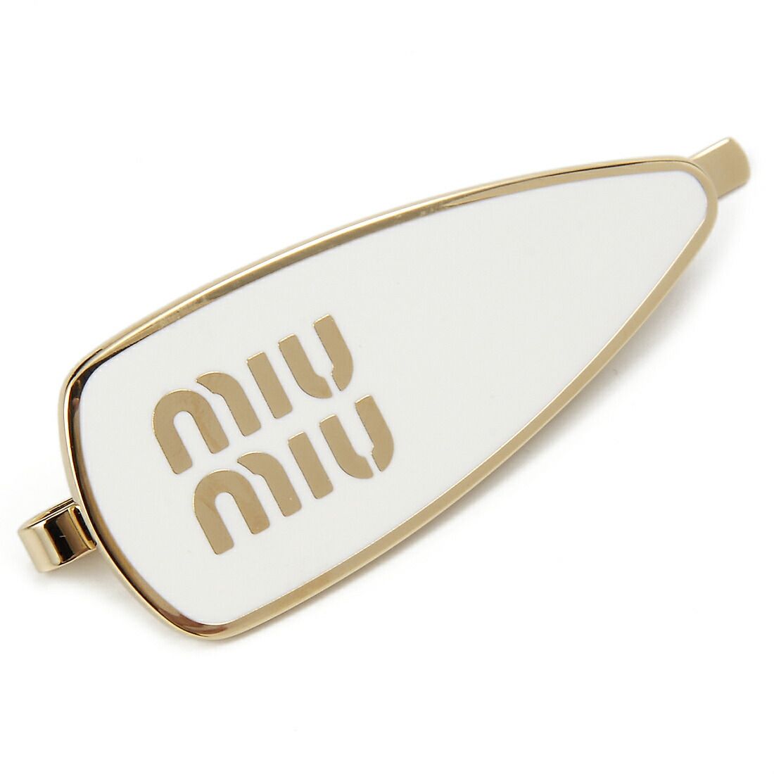 ミュウミュウ MIU MIU ヘアクリップ レディース ホワイト 5IF147-2F6T-F0009