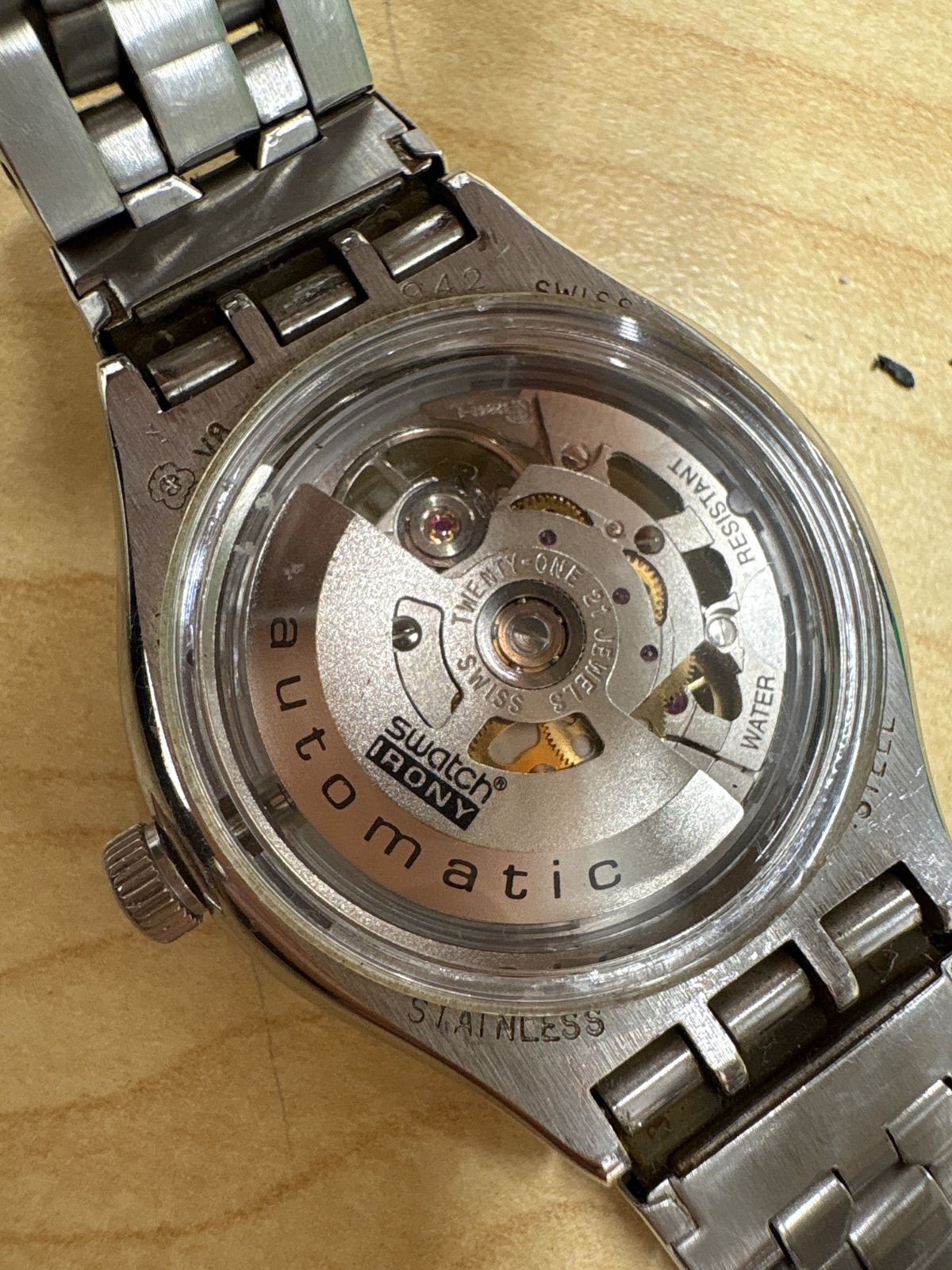 SWATCH IRONY アイロニー スケルトン オートマチック 腕時計 V8 - メルカリ