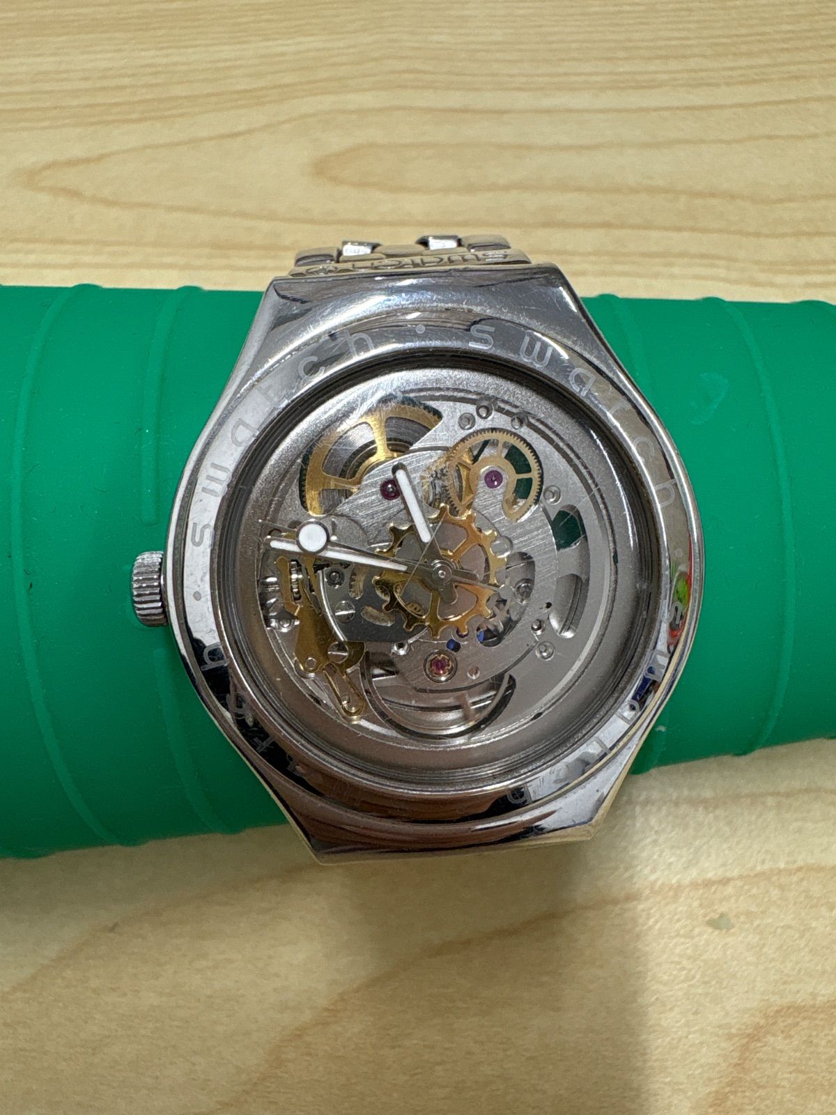 SWATCH IRONY アイロニー スケルトン オートマチック 腕時計 V8 - メルカリ