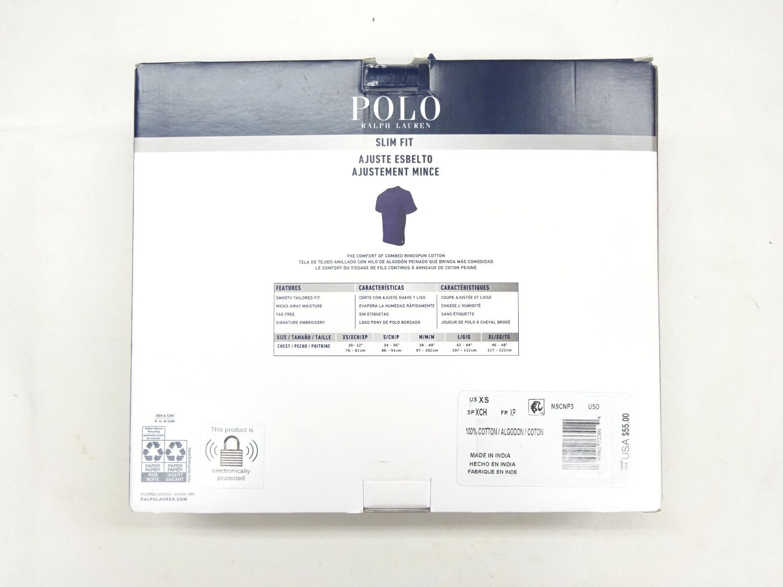 3枚セット【未使用2試着1】POLO RALPH LAUREN XS スリムフィット Tシャツ