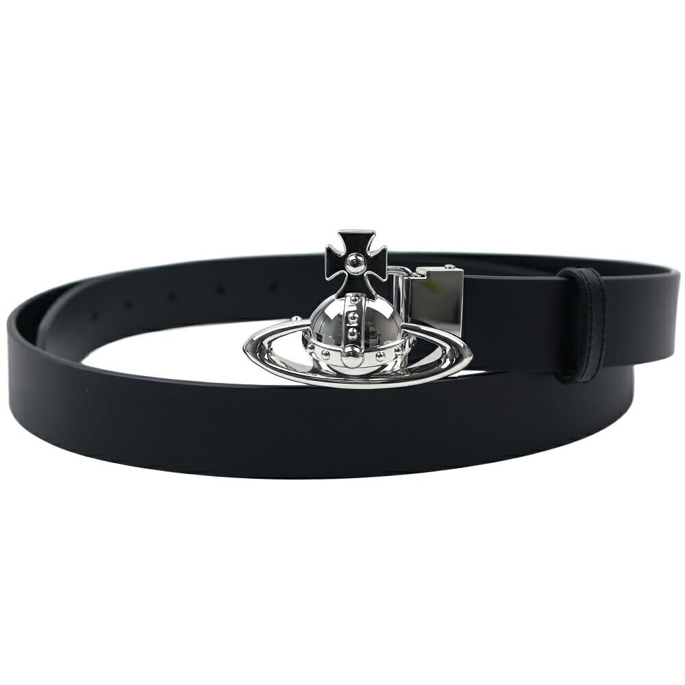 ヴィヴィアンウエストウッド ベルト 本革ベルト 牛革 メンズ レディース ブラック 3D オーブ Vivienne Westwood BELTS ORB BUCKLE BELT 82010004 L0022 N401