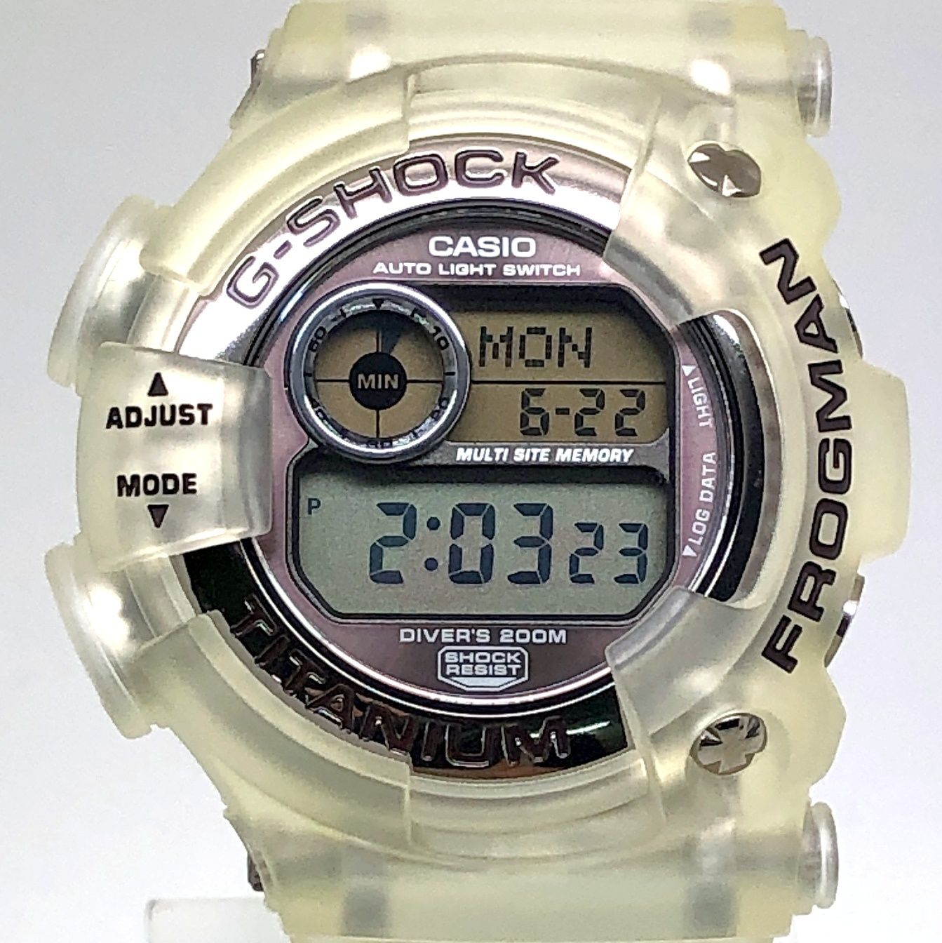 G-SHOCK ジーショック DW-9900WC-5T FROGMAN WCCS フロッグマン スケルトン ダブルマンタ ブラウン 黒ロゴ 1999年6月発売