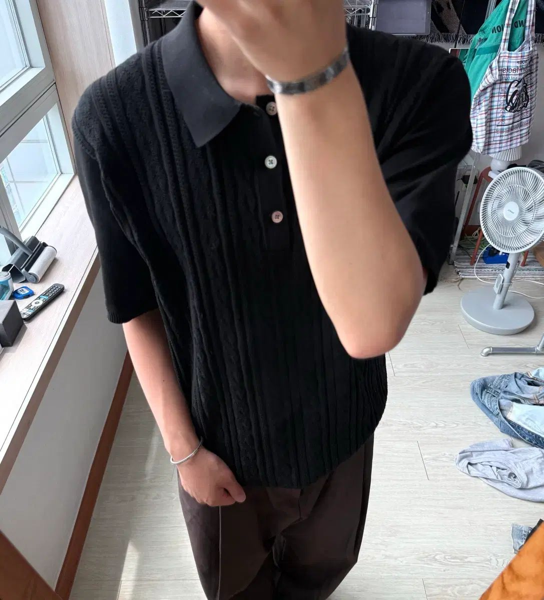 STUSSY ポロ ケーブル 半袖 ニット 19,327円