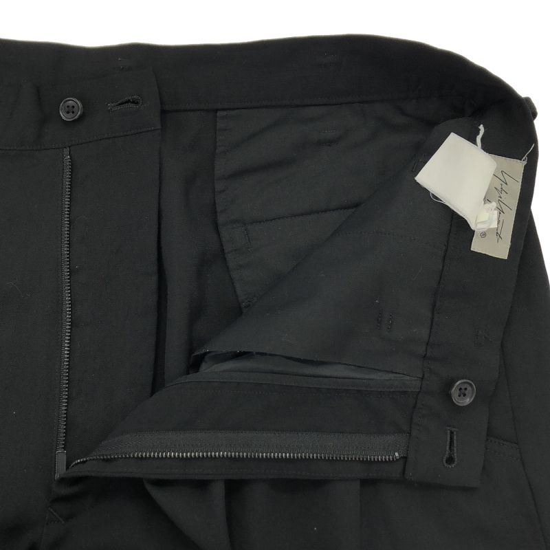 中古】Yohji Yamamoto 七分丈パンツ 3 ブラック ヨウジヤマモト[10
