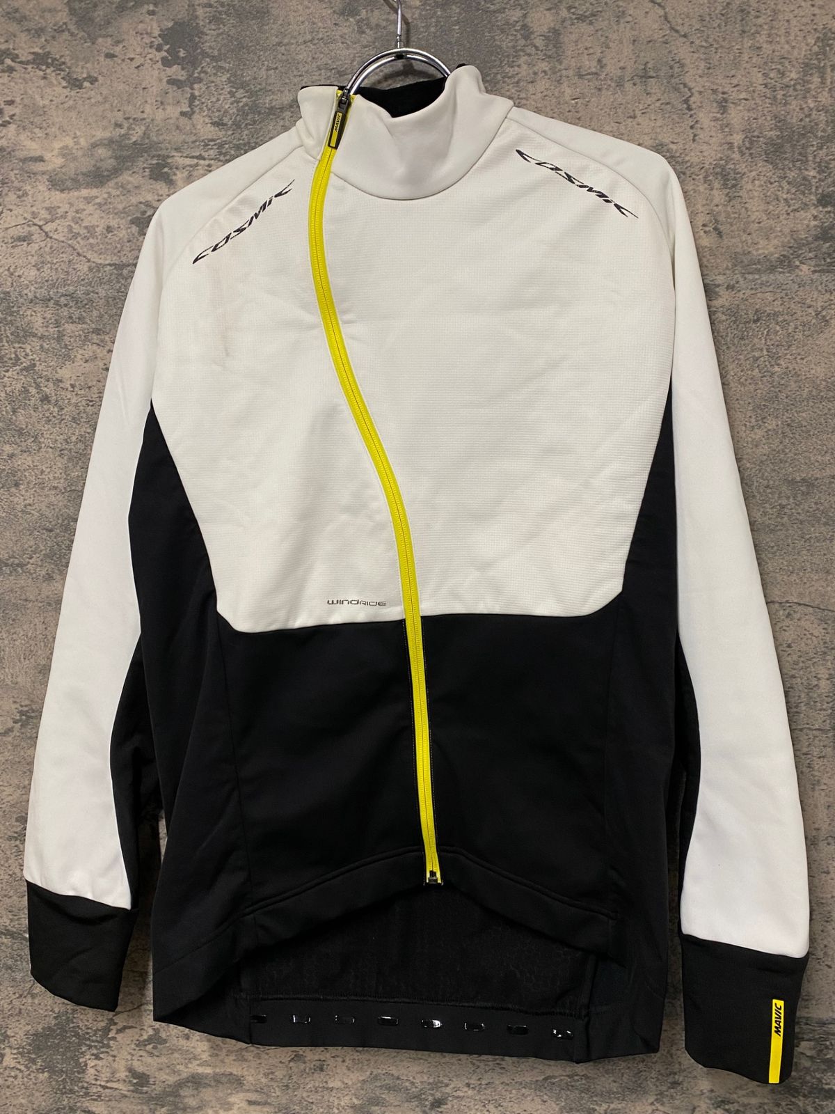 KH355 マヴィック MAVIC COSMIC PRO JACKET 長袖 サイクルジャケット 白/黒 M