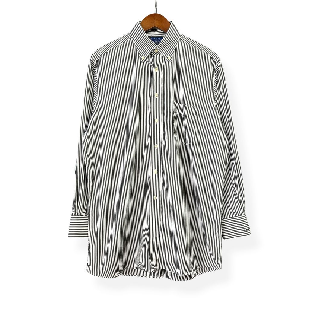 Individualized Shirt インディヴィジュアライズドシャツ VARSITY MEN'S WEAR ストライプシャツ Made in USA ボタンダウン フォーマル 古着 No.A187
