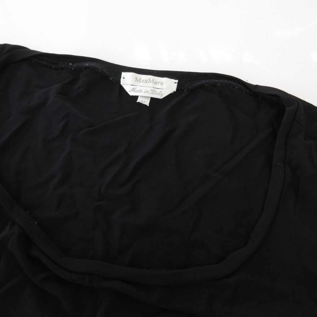 美品▪️マックスマーラのTシャツ▪️M マックスマーラ MAX MARA Tシャツ M 黒 ブラック イタリア製 ボート