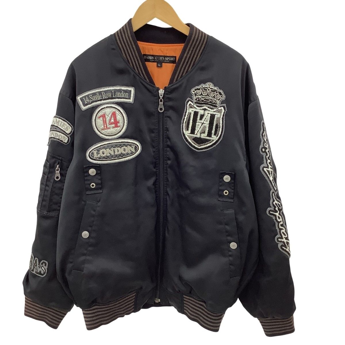 HARDY AMIES SPORT ハーディーエイミス メンズ ブルゾン SIZE L ブラック