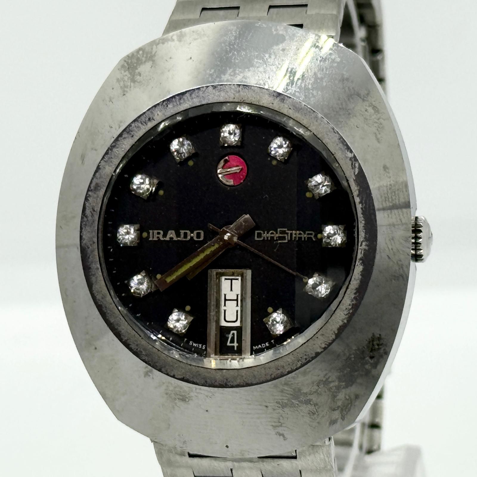 RADO ラドー ダイヤスター ブラック AT メンズ 腕時計 稼働品