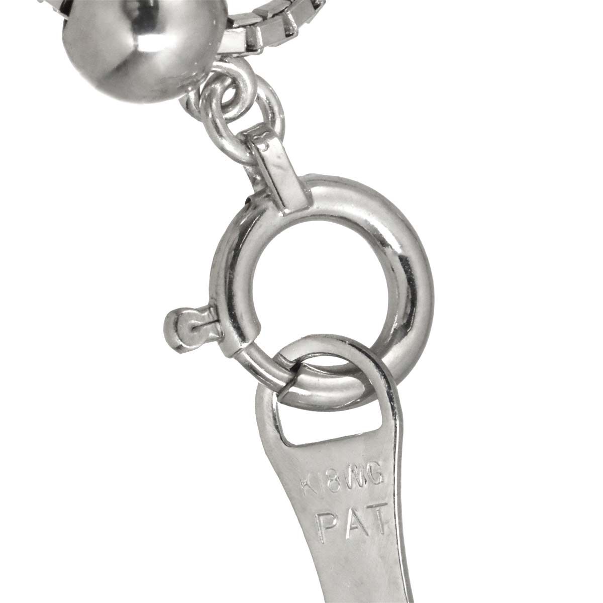 タサキ TASAKI 白蝶真珠 ダイヤ 0.48ct/0.01ct ネックレス 50cm K18 WG 