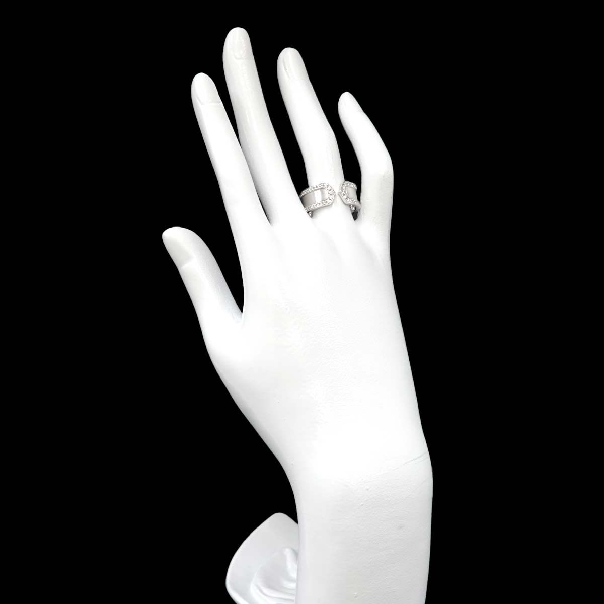 カルティエ Cartier C2 #55 リング ダイヤ K18 WG ホワイトゴールド
