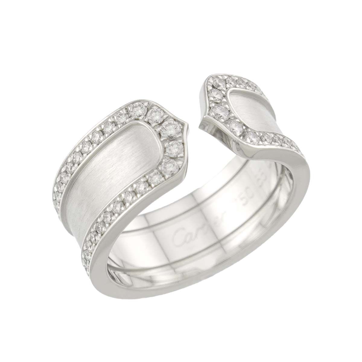 カルティエ Cartier C2 #55 リング ダイヤ K18 WG ホワイトゴールド