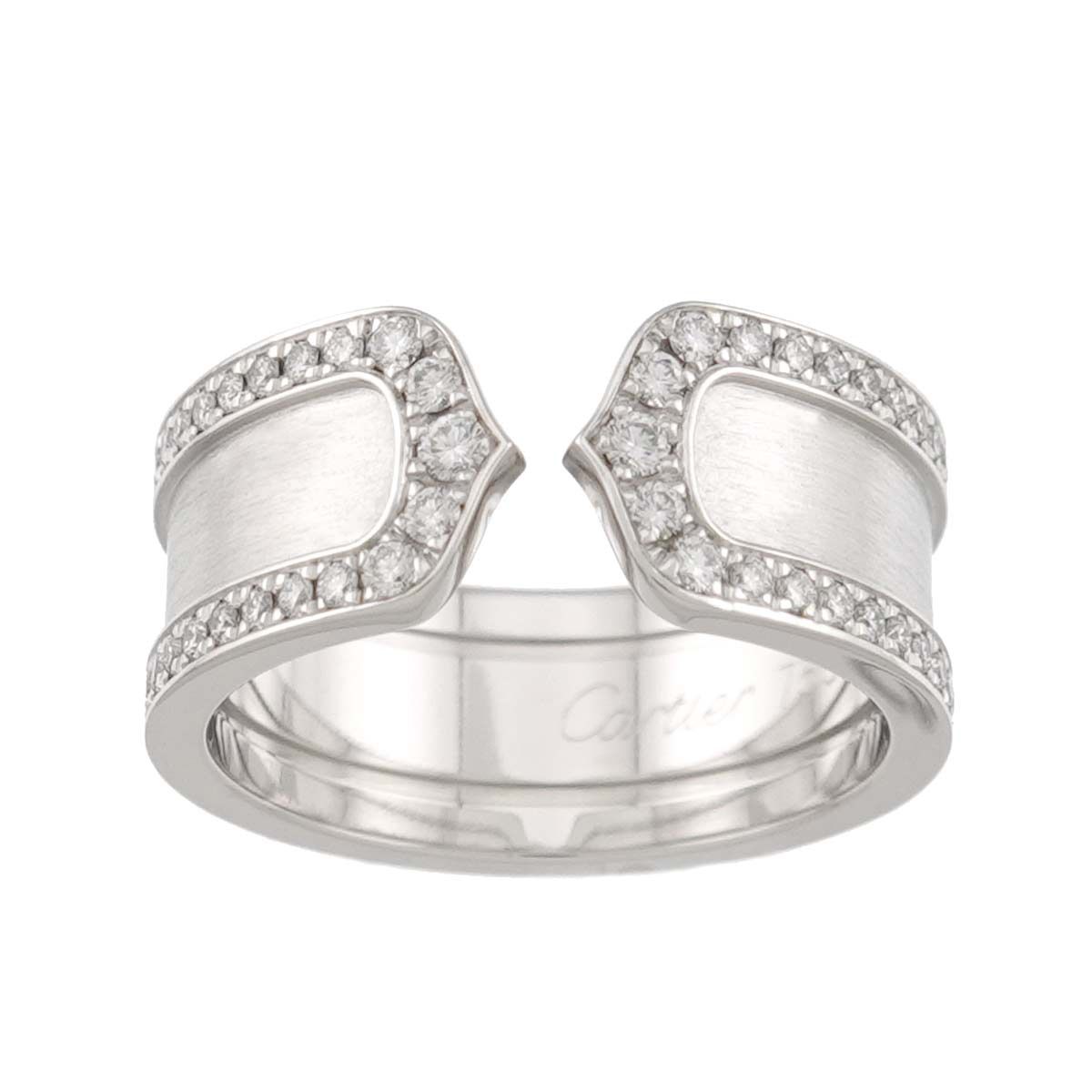 カルティエ Cartier C2 #55 リング ダイヤ K18 WG ホワイトゴールド