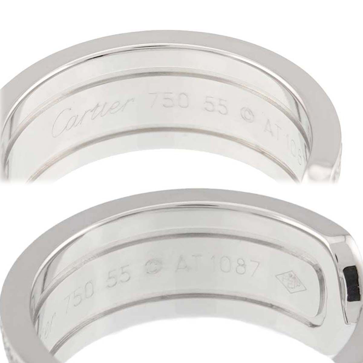カルティエ Cartier C2 #55 リング ダイヤ K18 WG ホワイトゴールド