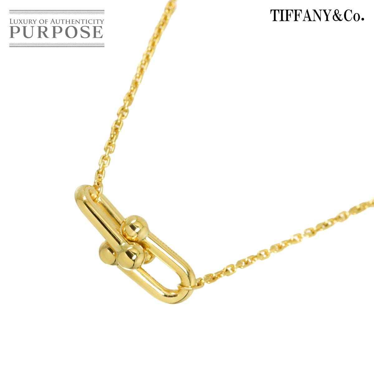 ティファニー TIFFANY&Co. ハードウェア スモール ダブルリンク ネックレス 46cm K18 YG イエローゴールド 750 Hardware Necklace 90324345
