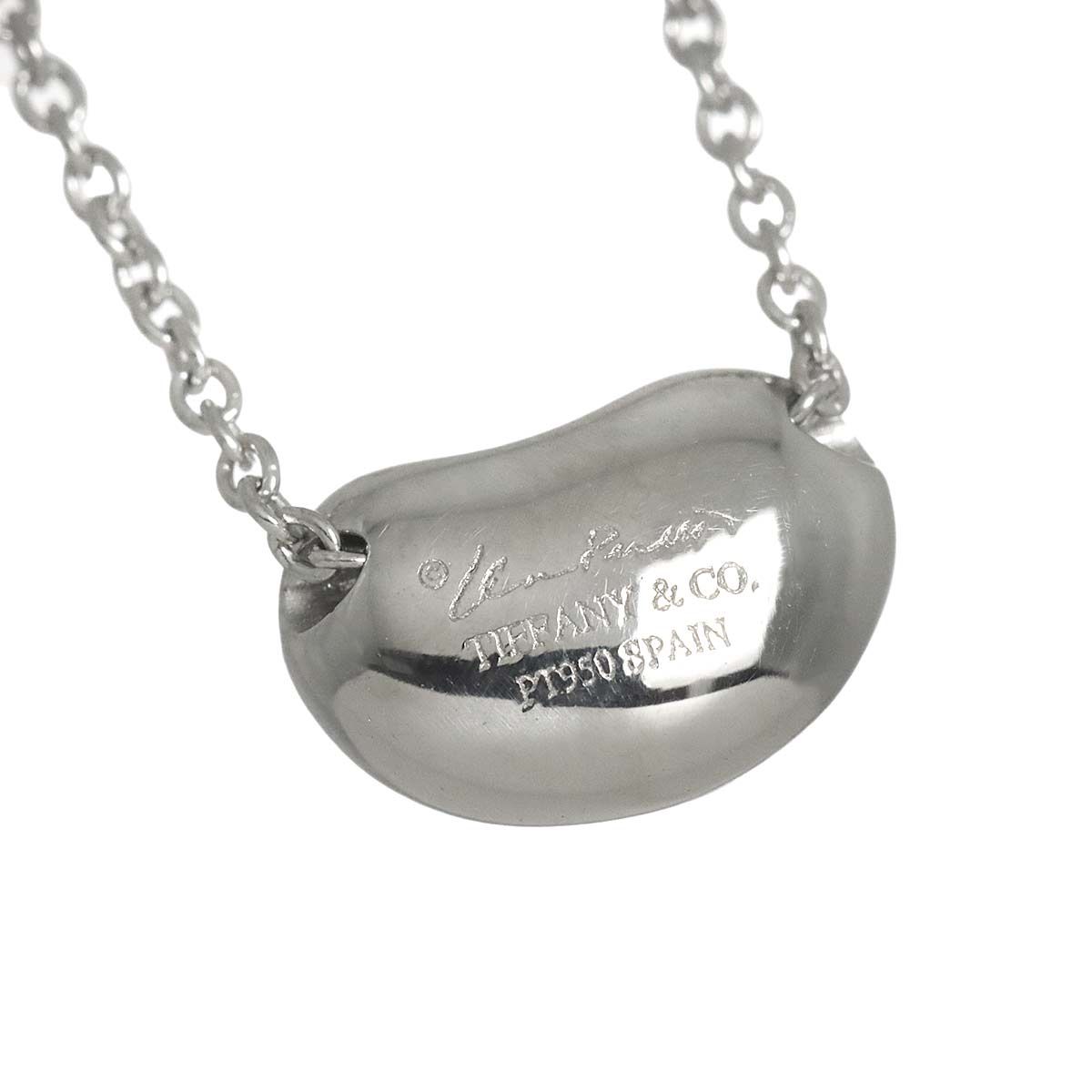 ティファニー TIFFANY&CO. ビーン ダイヤ ネックレス 40cm Pt プラチナ