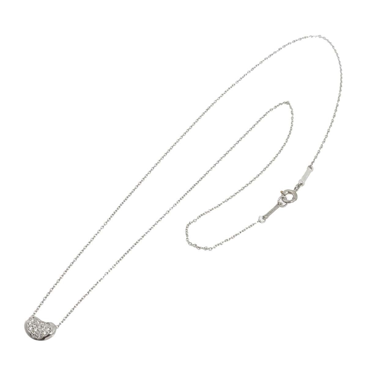 ティファニー TIFFANY&CO. ビーン ダイヤ ネックレス 40cm Pt プラチナ