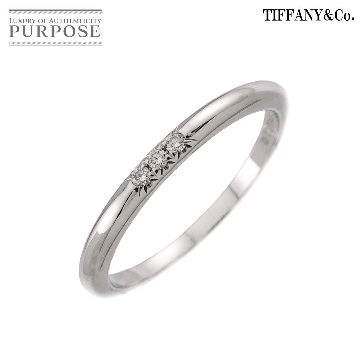 ティファニー TIFFANY&Co. フォーエバー 11.5号 リング 幅1.9mm ダイヤ Pt プラチナ 指輪 Forever Diamond Ring 90328163