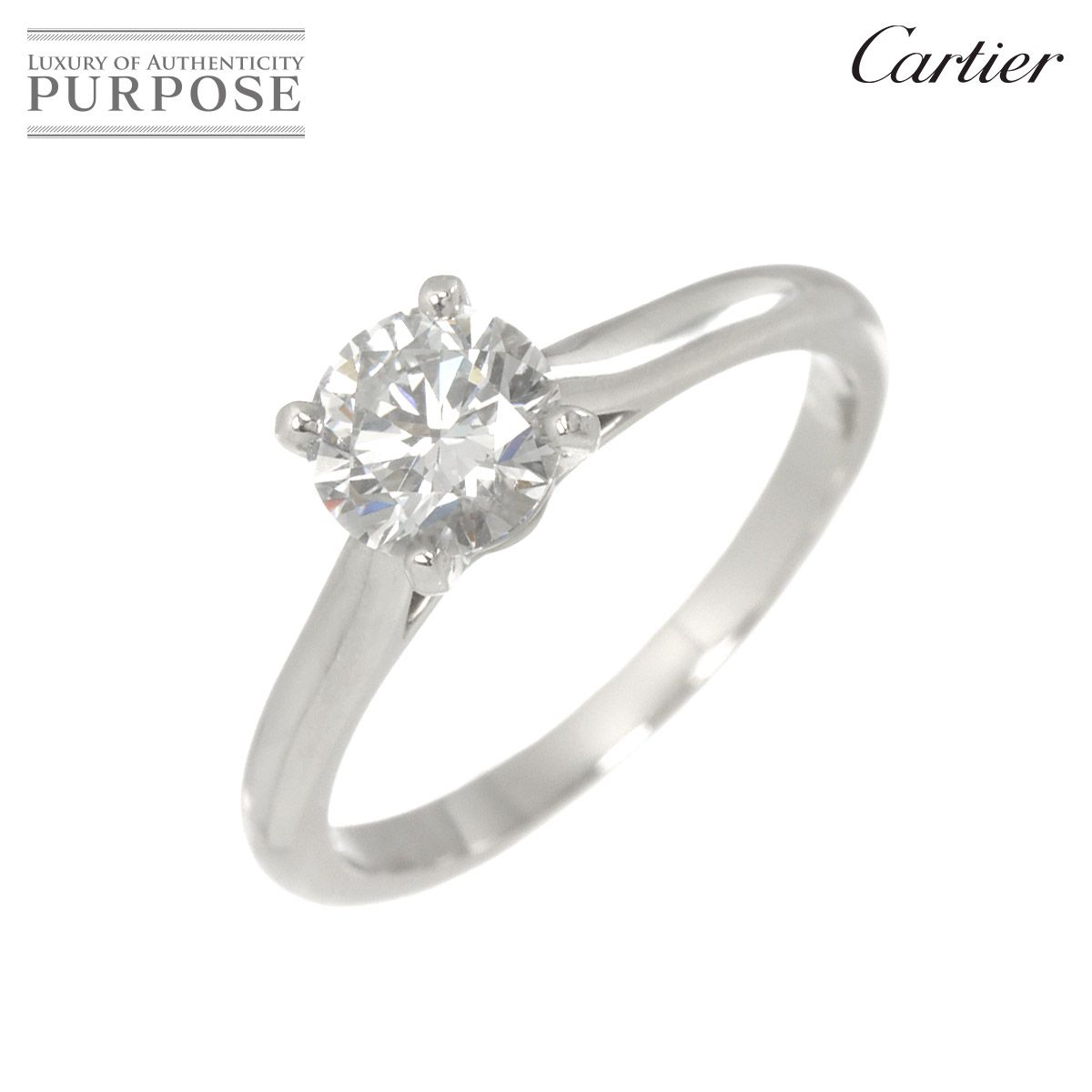 カルティエ Cartier 1895 ソリテール #51 リング ダイヤ 0.80ct G/VVS1/3EX Pt プラチナ Solitaire Ring【証明書・鑑定書付き】 90328660