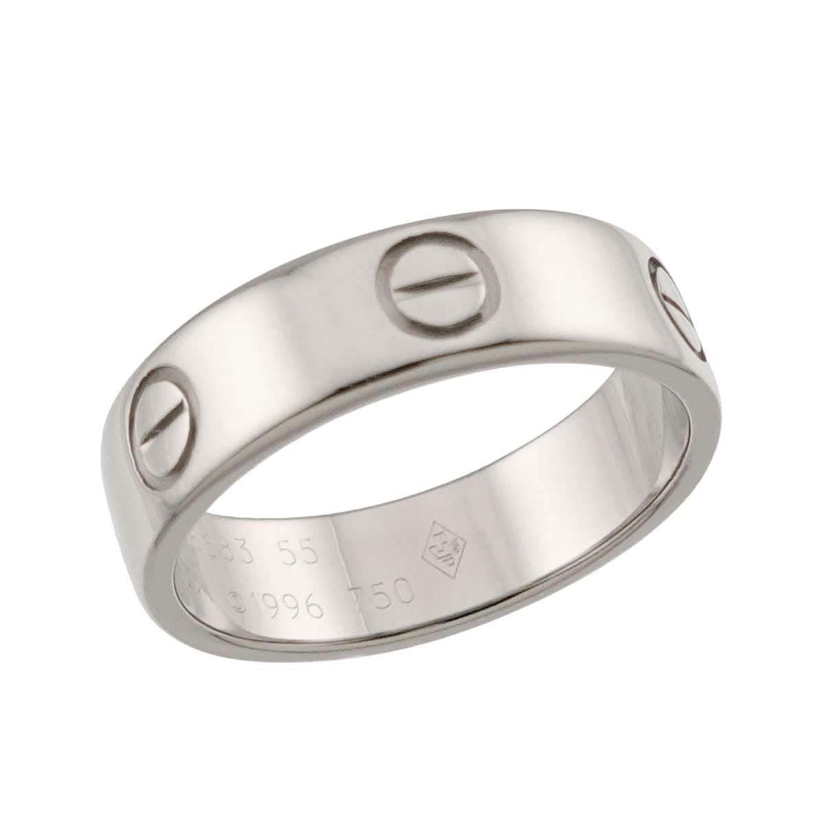 Cartier ラブリング カルティエ Cartier ラブ #55 リング K18 WG ホワイトゴールド 750