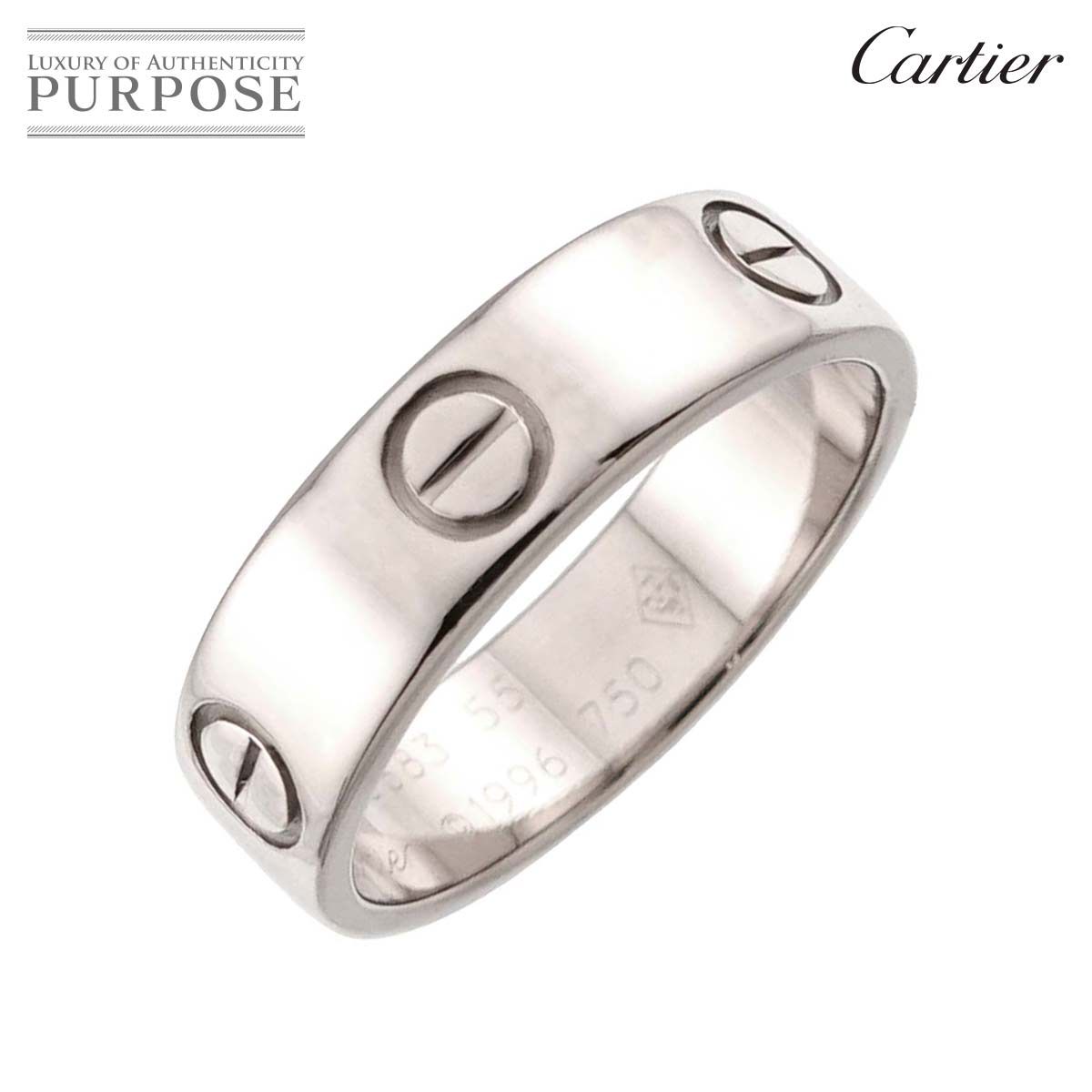 カルティエ Cartier ラブ #55 リング K18 WG ホワイトゴールド 750