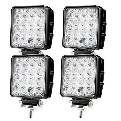 LEDワークライト,作業灯 48W 16連LED 6000k 3360LM IP67 狭角 DC12/24V兼用 防水・防塵・耐震 トラック/建築機械/作業車 (4個セット)ts 54b03a46