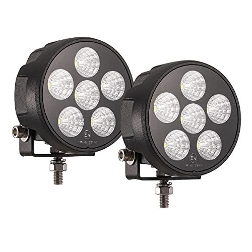 LED補助灯 ワークライト 丸形 30°広角 30W 高?度 低消費電力 車外灯 SUVピックアップ車のAピラーライト、OEMフォグランプ交換用、12v 24v 兼用 防水 2個セットts e106ad3c