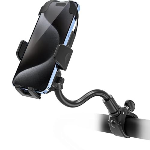 【2024年最新進化】Dosvsi ベビーカー スマホホルダー アーム ベビーカー用 携帯ホルダー スマホマウント ショップカート 電話スタンド ハンドルポール取り付け 取り付けも簡単 落下防止 360度回転 自由調節 日本語説明書付き iP 6116aa54