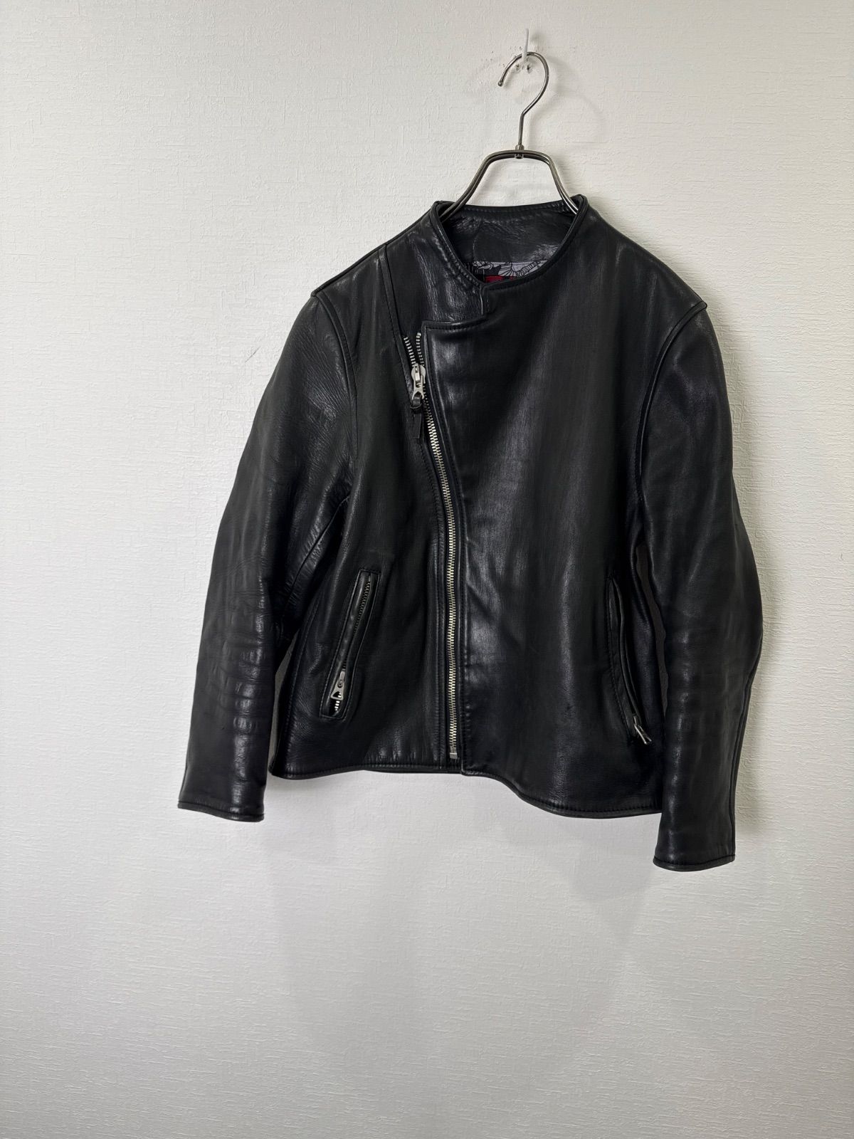 S00671｜BRU NA BOINNE｜ブルーナボイン｜レザージャケット｜ラムレザー｜Leather Jacket｜ブラック｜黒｜シングル｜本革｜メンズ｜Y2K｜90S｜古着｜アメカジ｜USA古着｜ヴィンテージ｜フォロー割｜今期トレンド