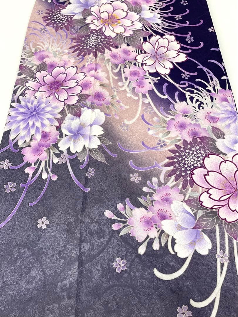 振袖 ラメ刺繍 金彩 紋意匠 身丈175cm トールサイズ MO3839 - メルカリ